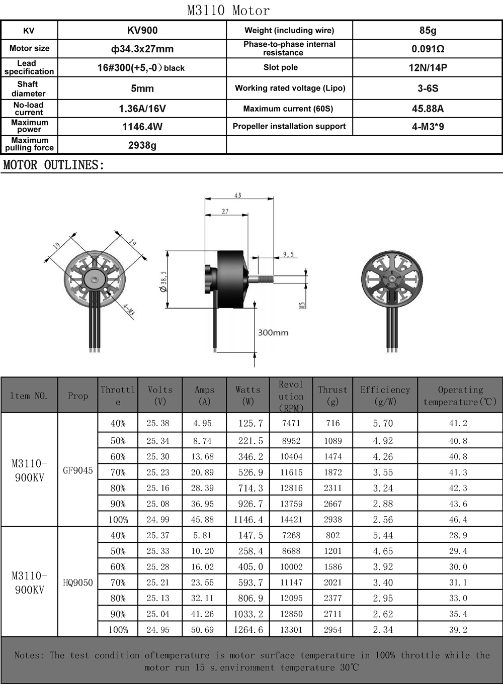 14PCS-FLASHHOBBY-M3110-3110-900KV-3-6S-Hochgeschwindigkeits-Brushless-Motor-fuumlr-Chimera-CX10-ECO--2014547-8